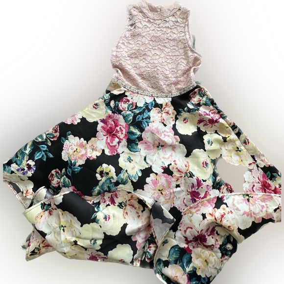 Xtraordinary Other - Xtraordinary Speechless Floral High Low Dress
